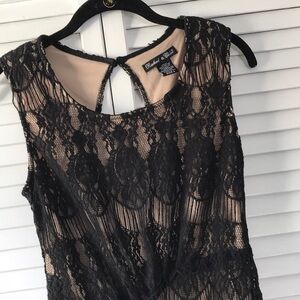 RACHAEL & CHLOE Black Lace Sleeveless Dress Size Small